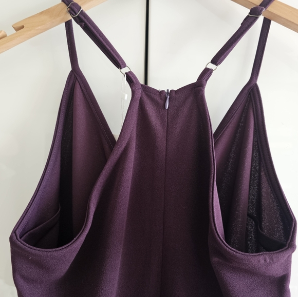 New V-Neck Cascade Backless Ruffle High-Low Gown - Picture 10 of 13